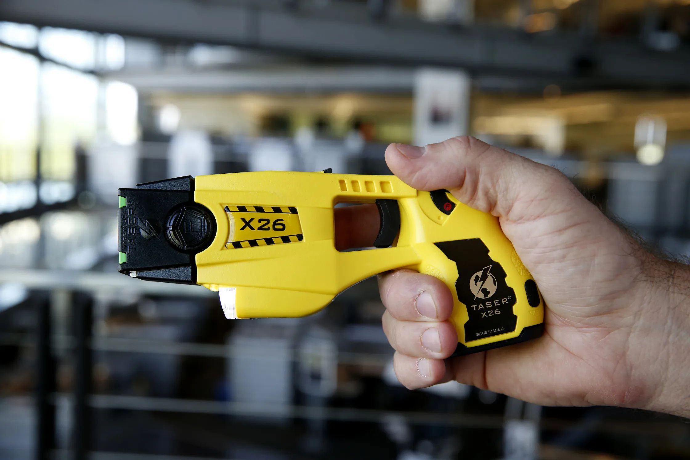 The Taser X26 electronic weapon is seen at the Taser International Inc. manufacturing facility in Scottsdale, Arizona.