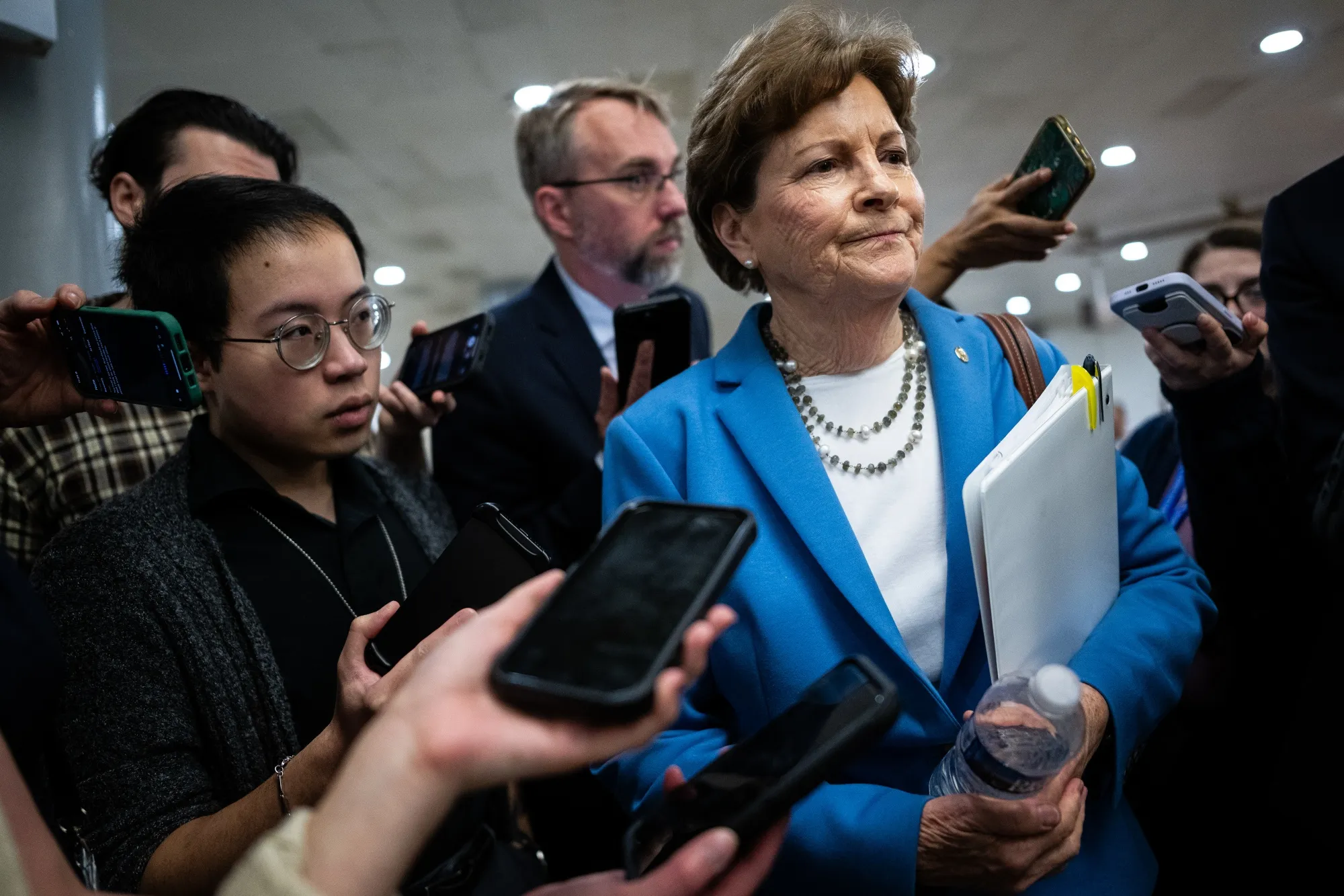 Senator Jeanne Shaheen at the US Capitol in Washington.