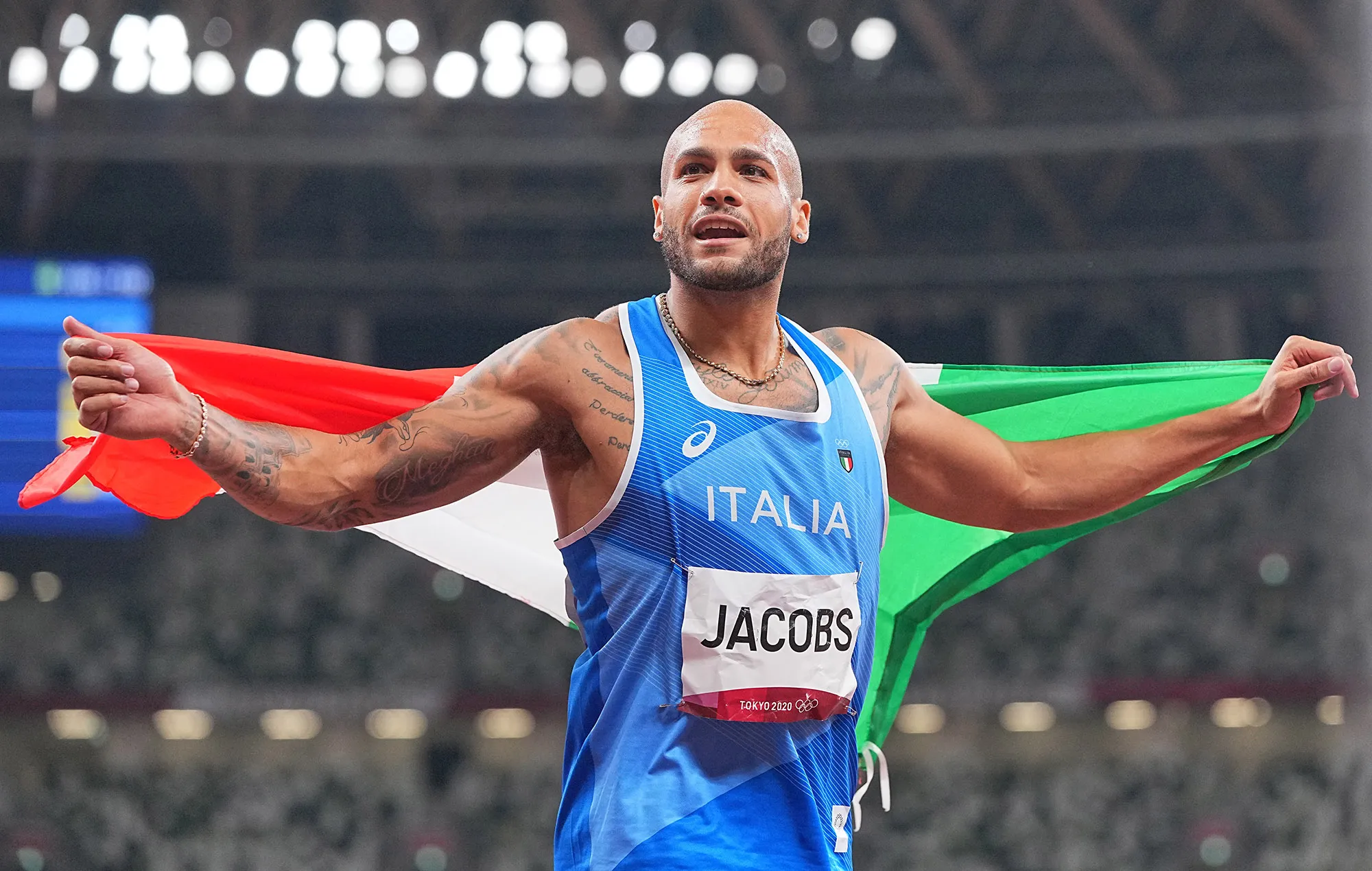 Marcell Lamont Jacobs wins gold.&nbsp;
