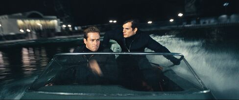 Kuryakin and Solo dodge bullets in a 75-horsepower Fletcher powerboat.
