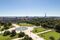 Aerial view of the Tuileries garden near the Louvre Palace in Paris