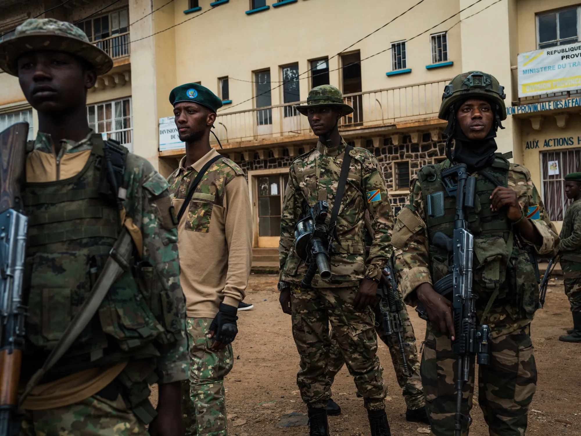 M23 rebels in Bukavu, Democratic Republic of Congo,&nbsp;on February 22.