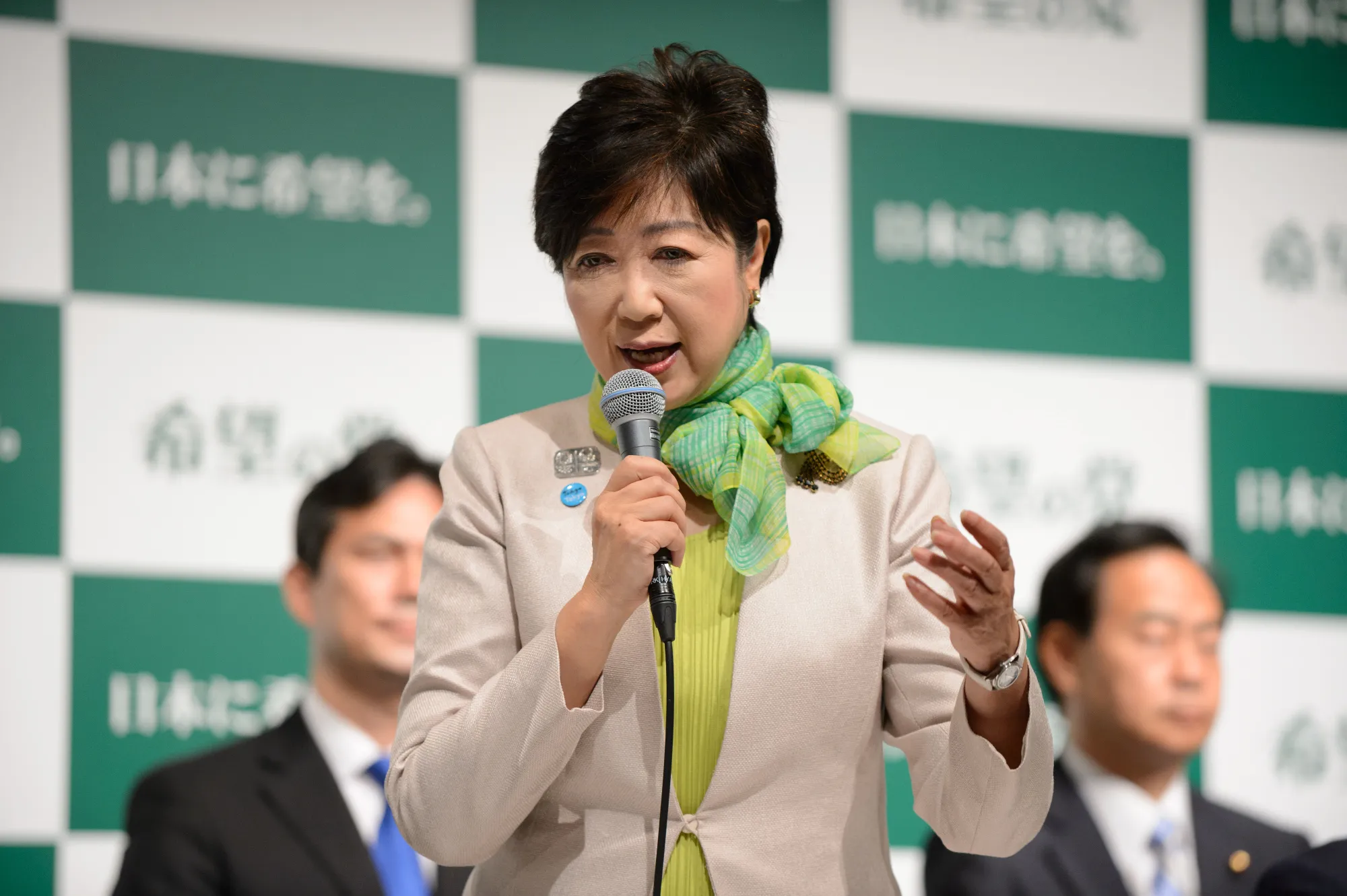 Yuriko Koike&nbsp;speaks&nbsp;in Tokyo&nbsp;on&nbsp;Sept. 27, 2017.