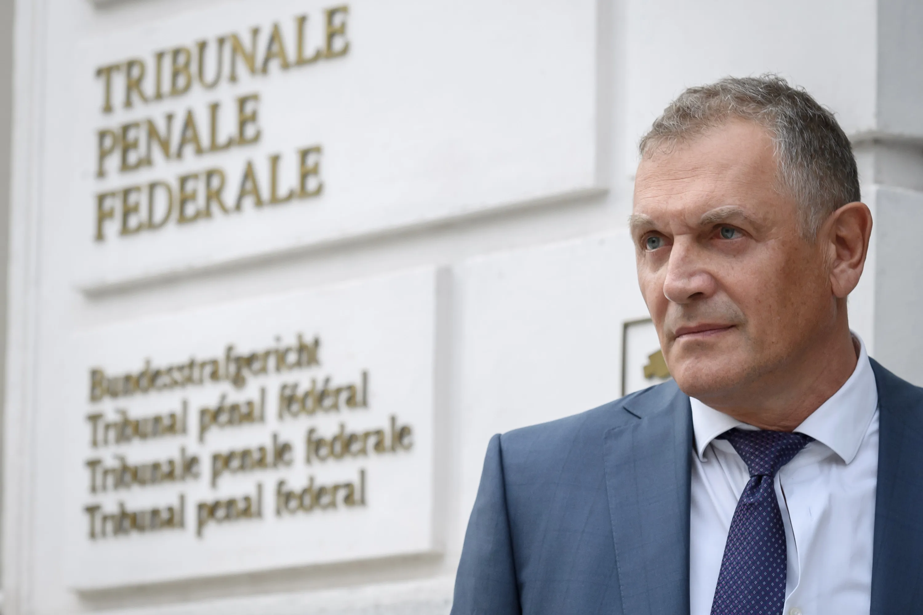 Jerome Valcke arrives at the Swiss Federal Criminal Court&nbsp;in Bellinzona, on Sept. 14.