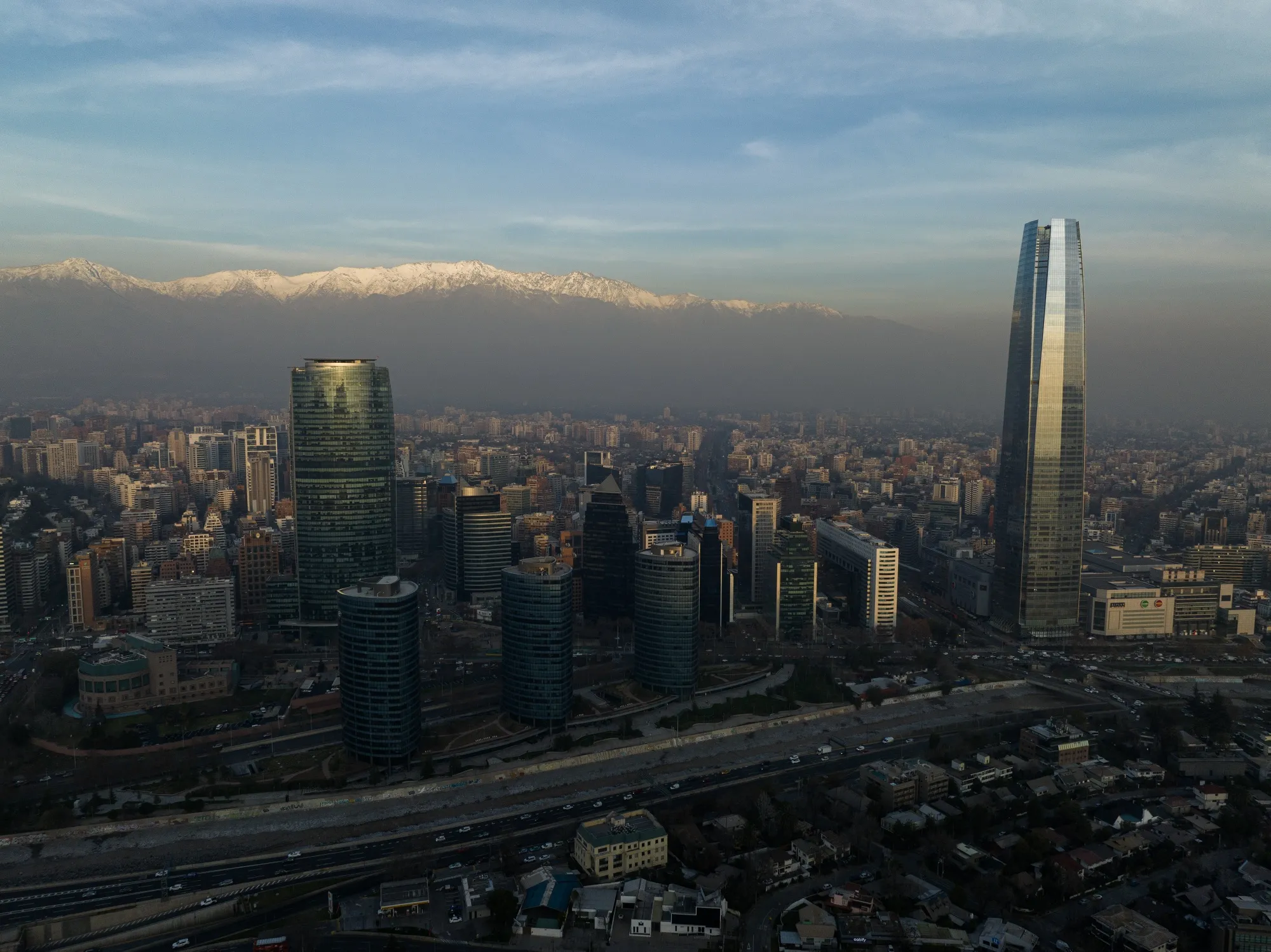 Buildings in Santiago, Chile, on Thursday, July 27, 2023.