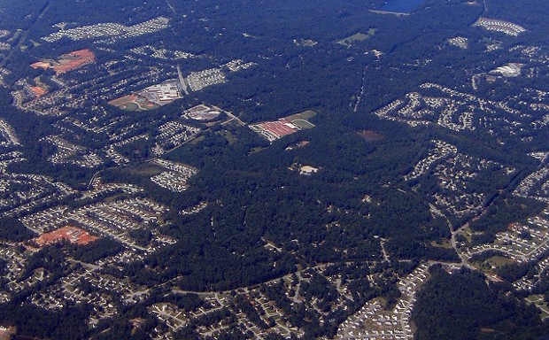 An aerial view of metro Atlanta.