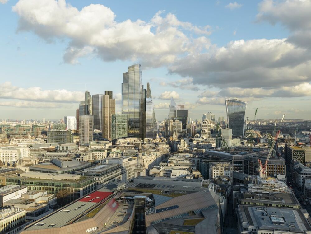 A Futuristic Rendering Of London S Skyline If All Its Planned Towers Got Built Bloomberg