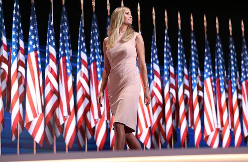 Ivanka Trump, in a dress from her own line, at the RNC.