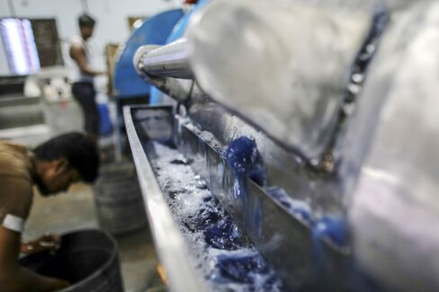 A denim jeans dyeing and washing unit in Ballari.