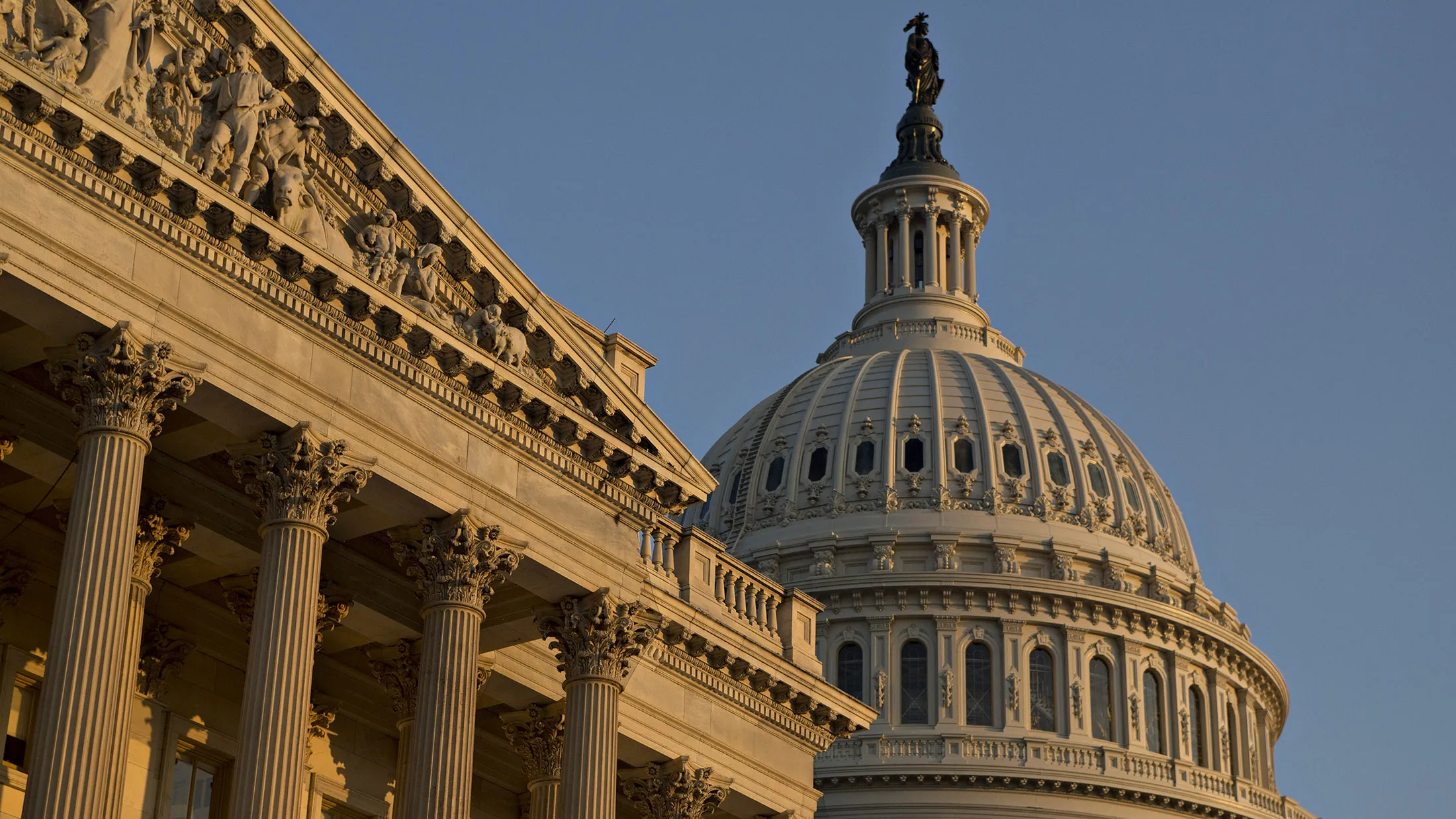 The U.S. Capitol building stands at sunrise in Washington on July 19, 2017.
