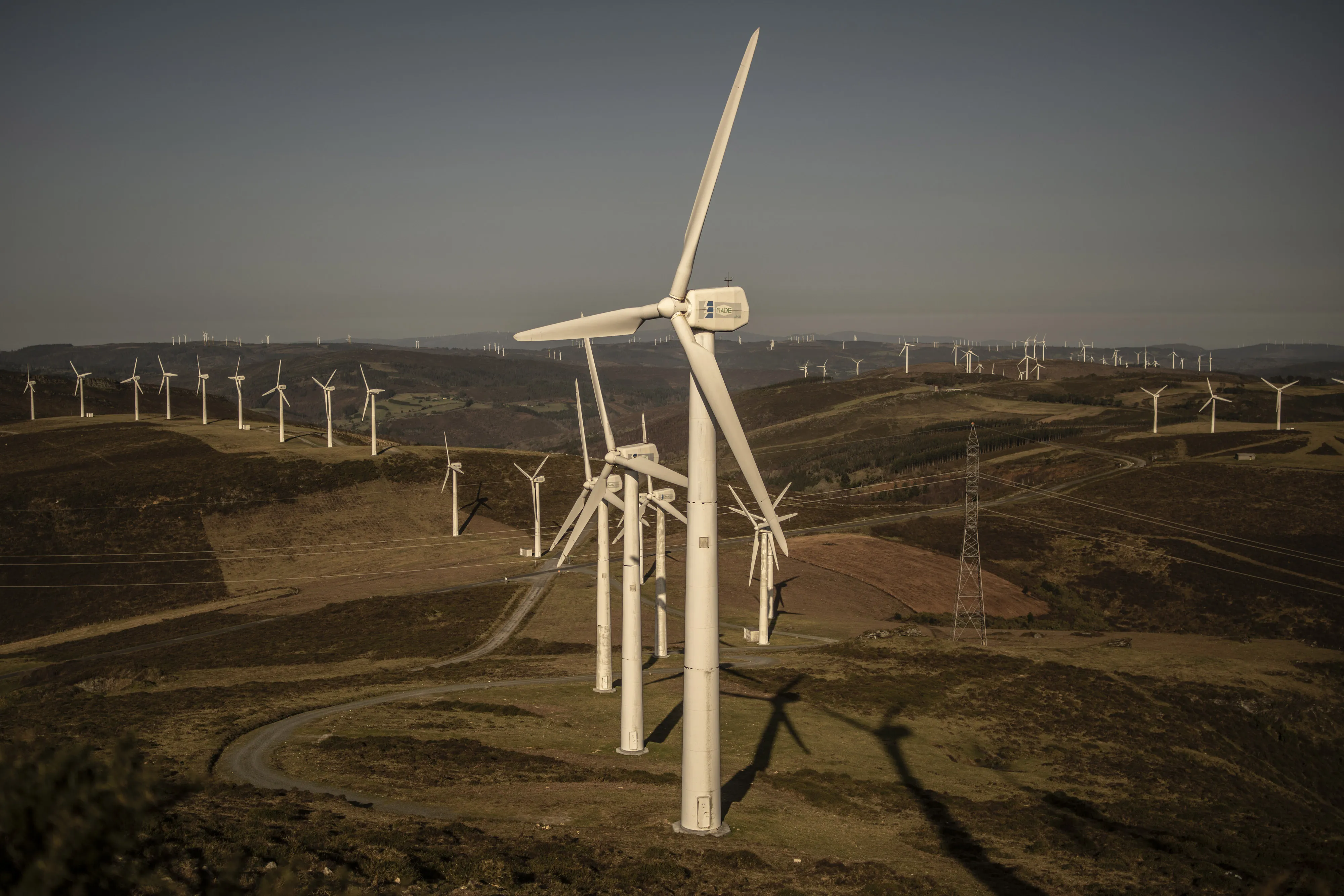 Wind turbines&nbsp;in Muras, Spain.