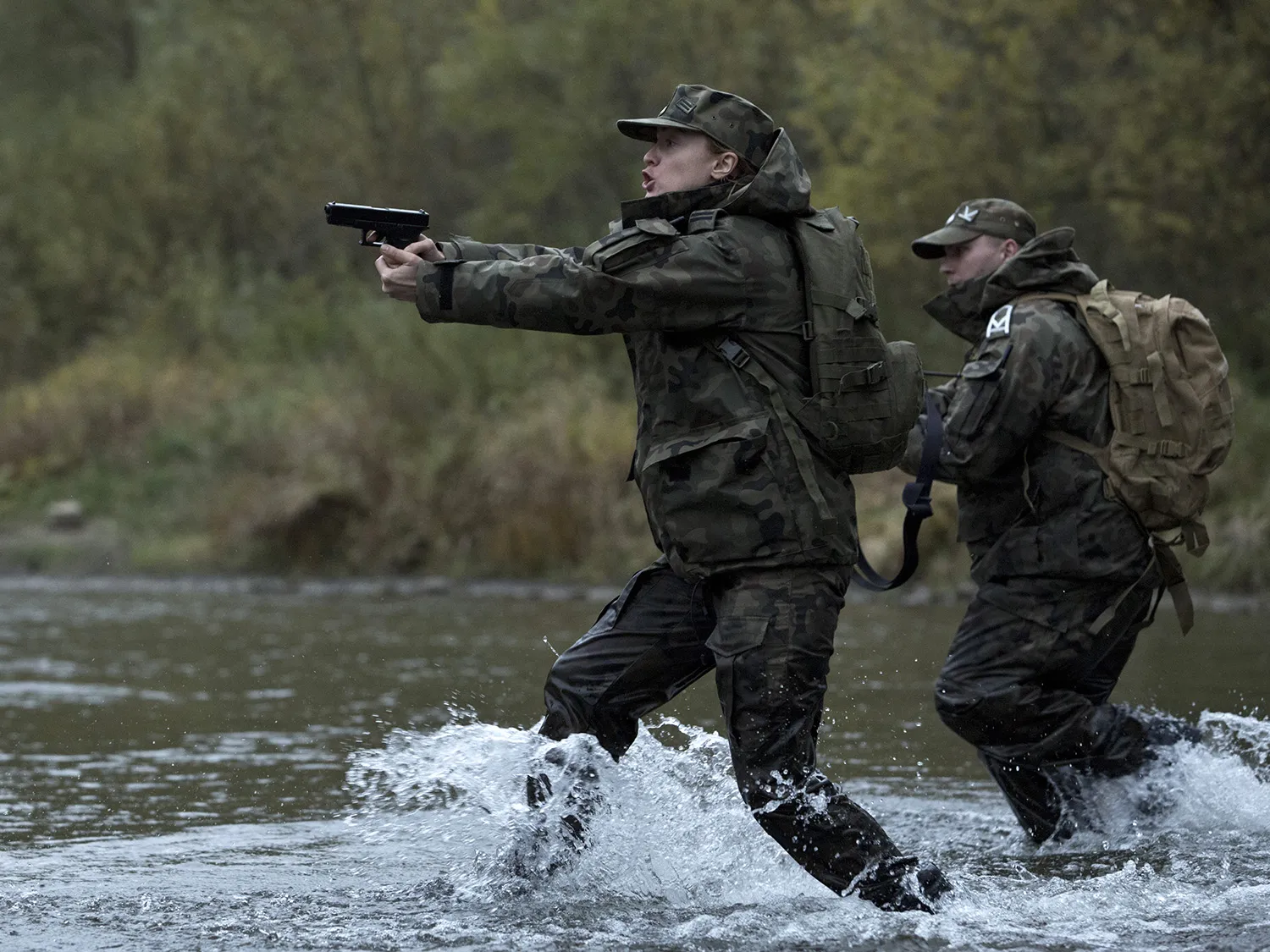 A scene from the new Polish HBO drama, “Wataha.”