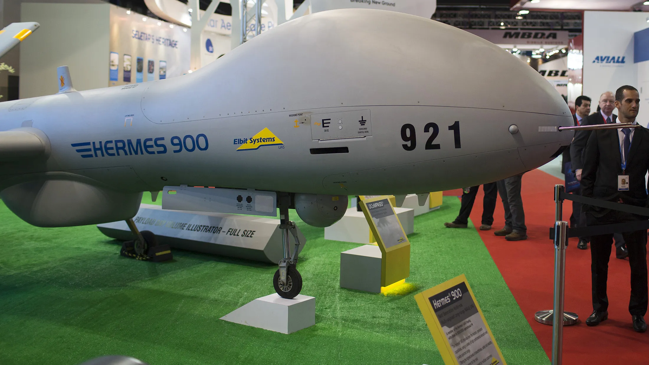 The Hermes 900 unmanned aerial vehicle manufactured by Elbit Systems Ltd.
