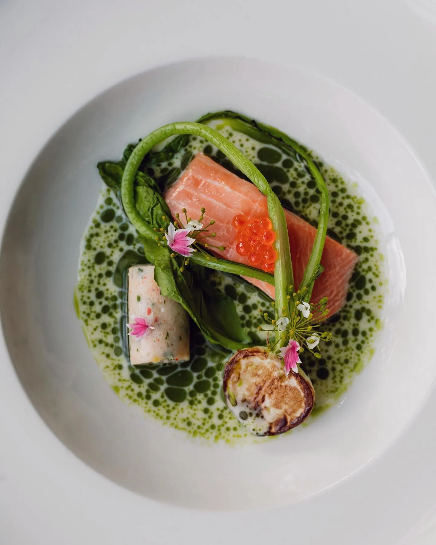 Confit steelhead trout with&nbsp;koji dill velouté from the new one star AnnaLena.