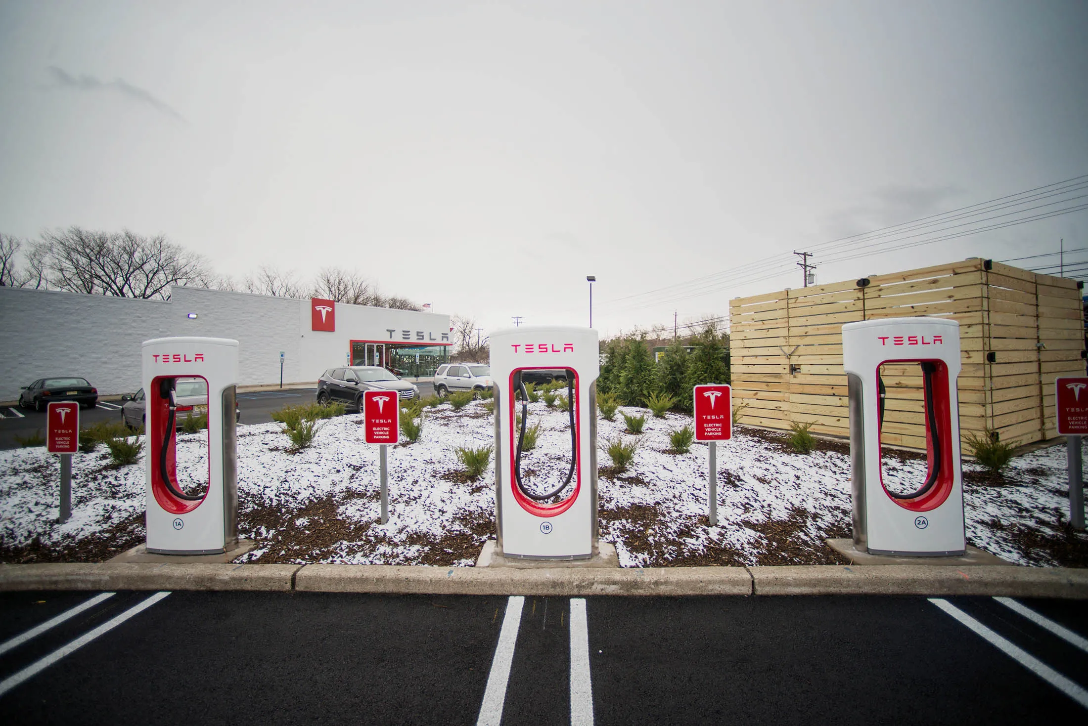 Supercharger stations in New Jersey.
