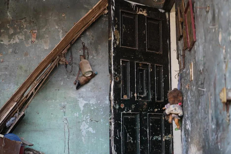 A room in an abandoned building of the Bronx, Bogotá's infamous neighborhood, awaits a makeover.