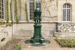 A Wallace fountain outside the Musée Carnavalet, a museum dedicated to the history of Paris. The sculptural drinking fountains are celebrating their 150th anniversary this year.&nbsp;