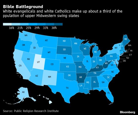 Trump Appeals to Religious Voters With Battleground Map in Mind