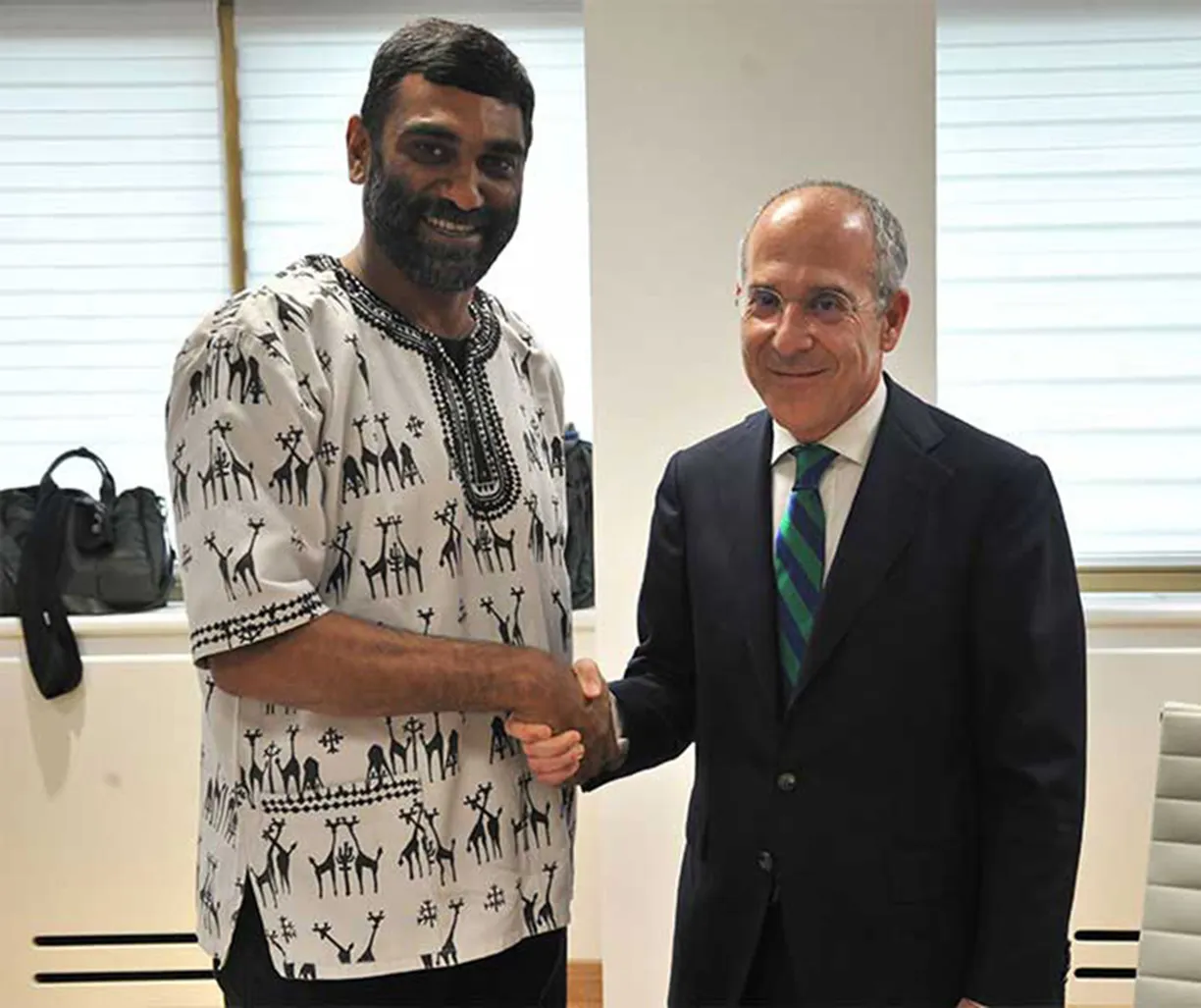 Kumi Naidoo and Francesco Starace.
