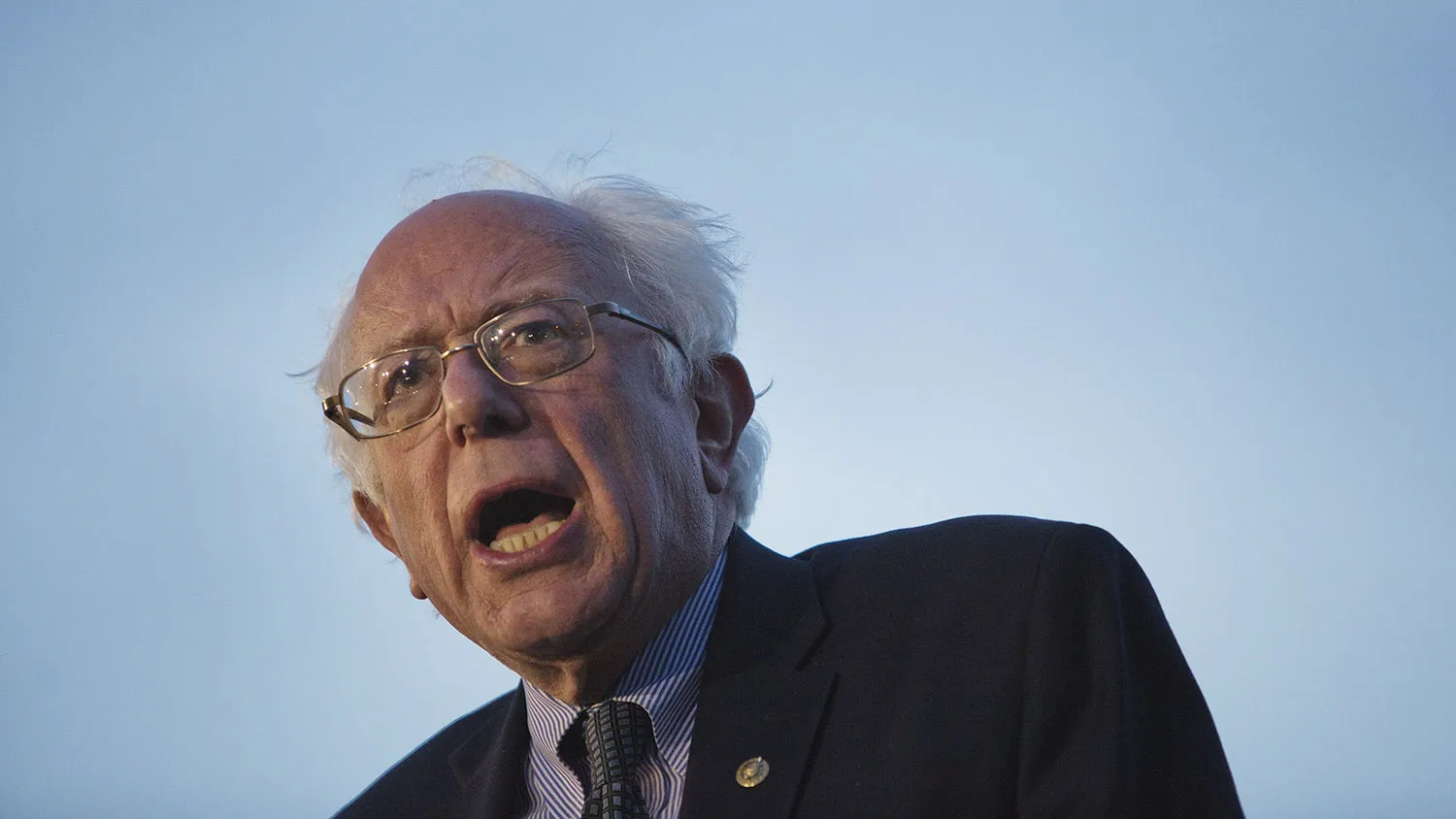 Senator Bernie Sanders speaks in New York on April 18, 2016.
