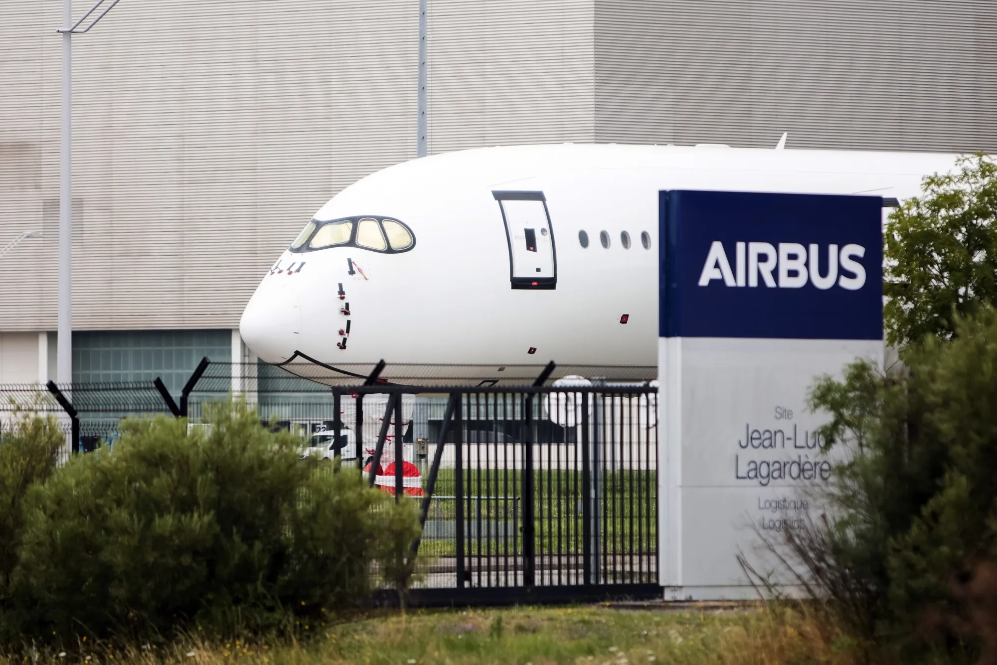 An A350 aircraft at the Airbus SE factory in Toulouse, France.
