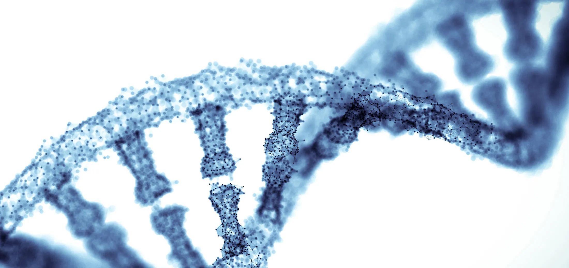 blue double helix models on background