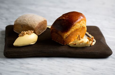 Typing Room's rosemary & chicken brioche with chicken skin butter
