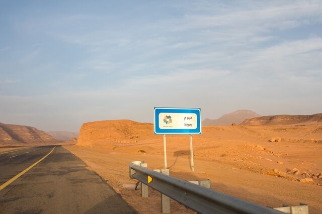 On the road to Neom.