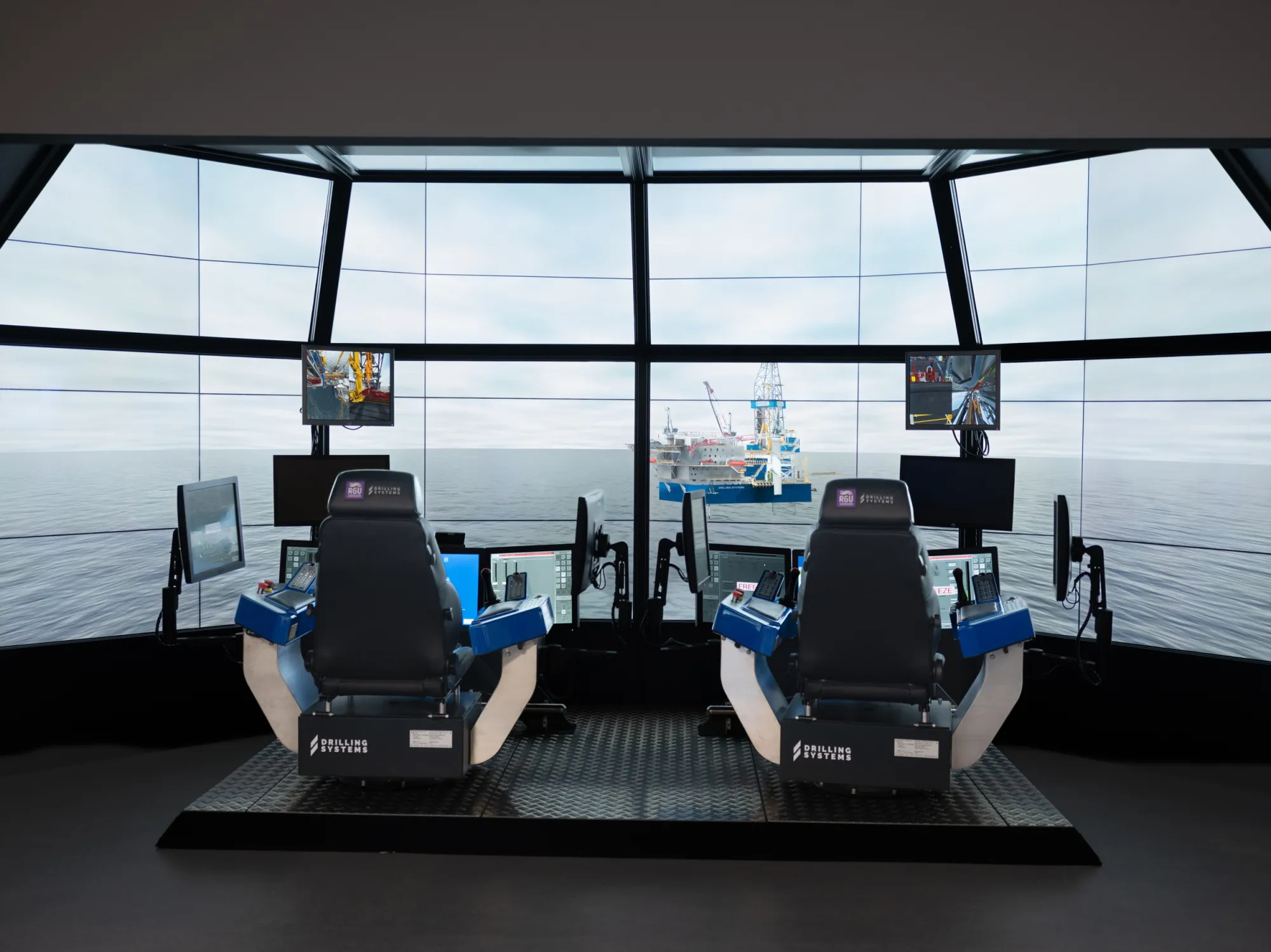 An offshore drilling simulator at the Energy Transition Institute in Aberdeen.