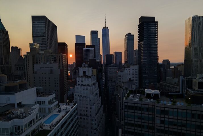 Sunset in New York City