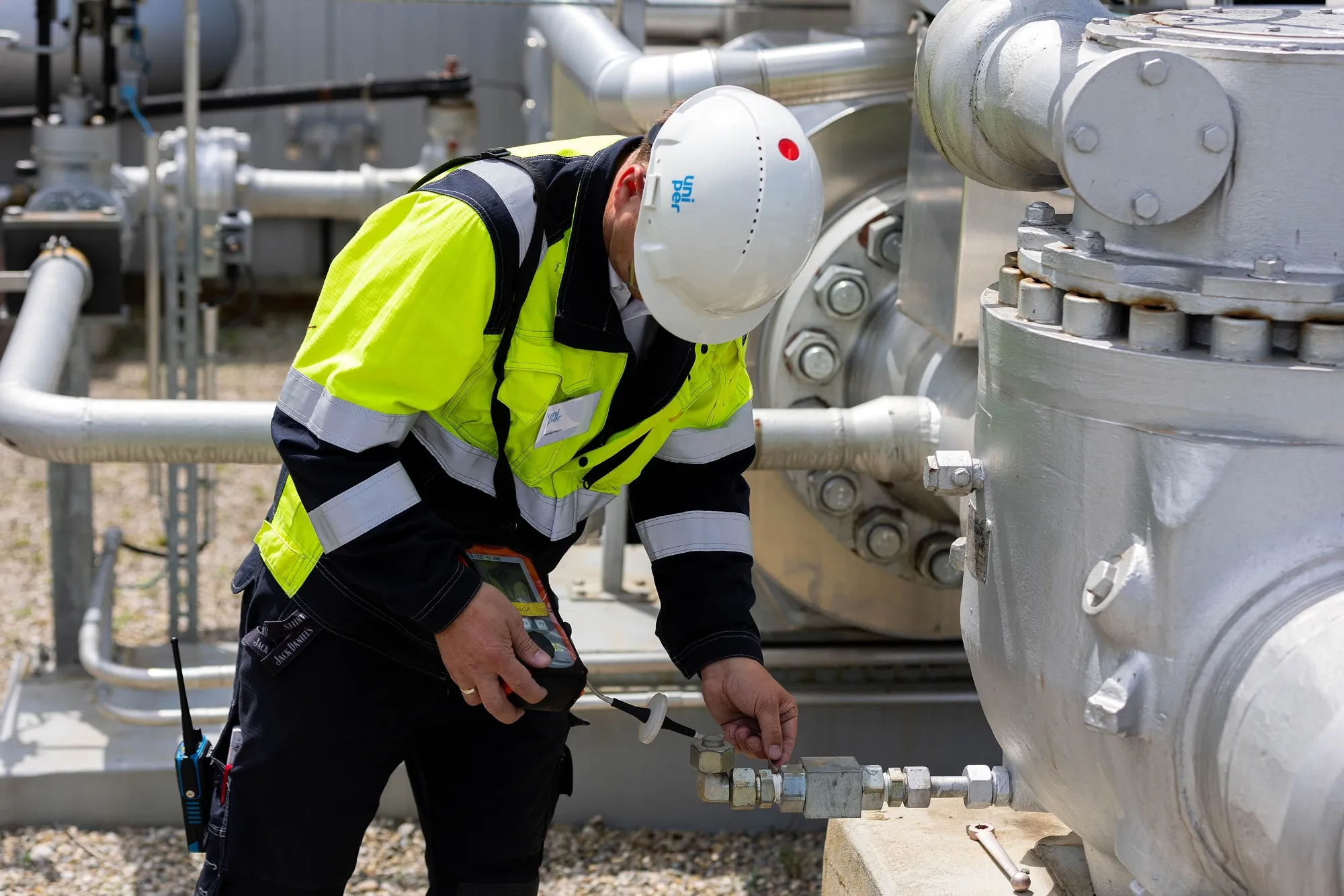 A gas storage facility in Muhldorf, Germany.