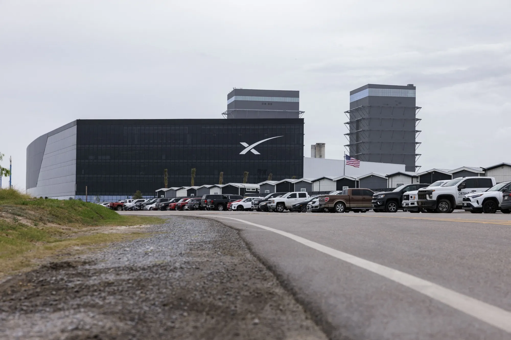 SpaceX's production facility and office building in Starbase, Texas.