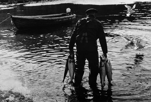 A fisherman in Bugøynes, circa 1970s.