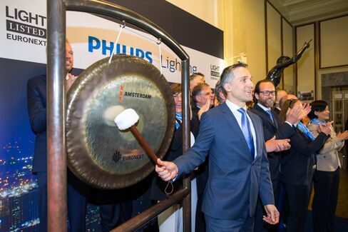 Eric Rondolat at Amsterdam Stock Exchange on May 27.