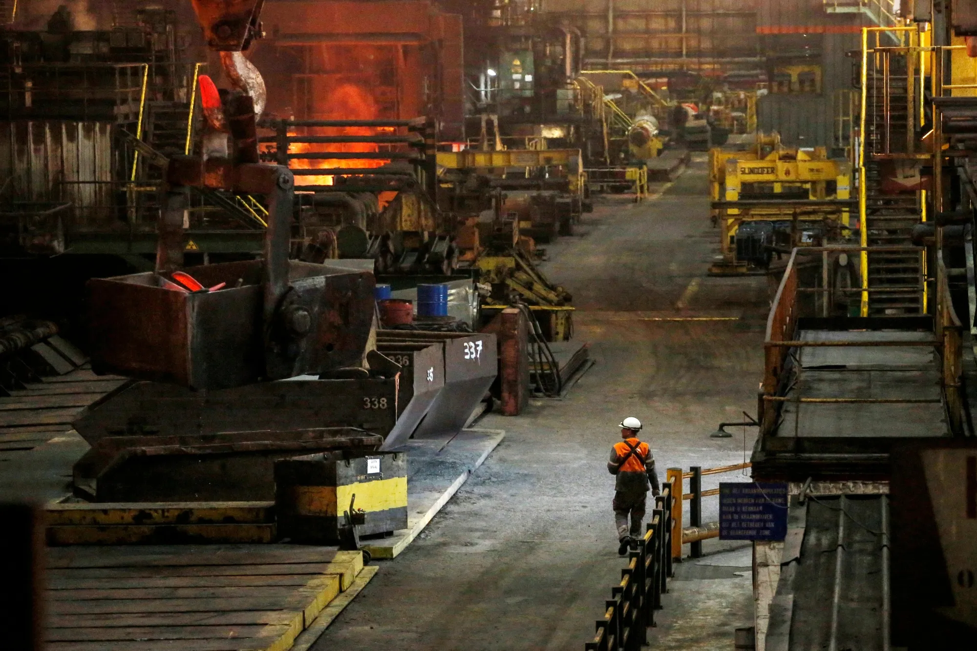 A rolling mill at the ArcelorMittal SA Ghent steel plant in Ghent, Belgium.