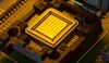 Microchip with fuel cells, close up