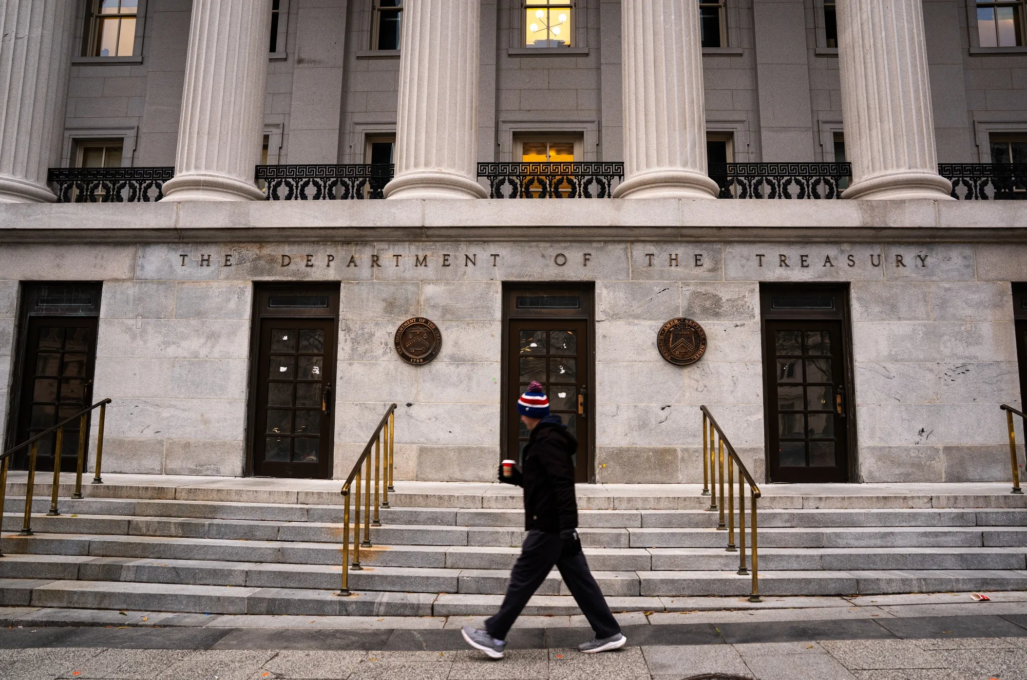 The US Treasury Department in Washington, DC, US.