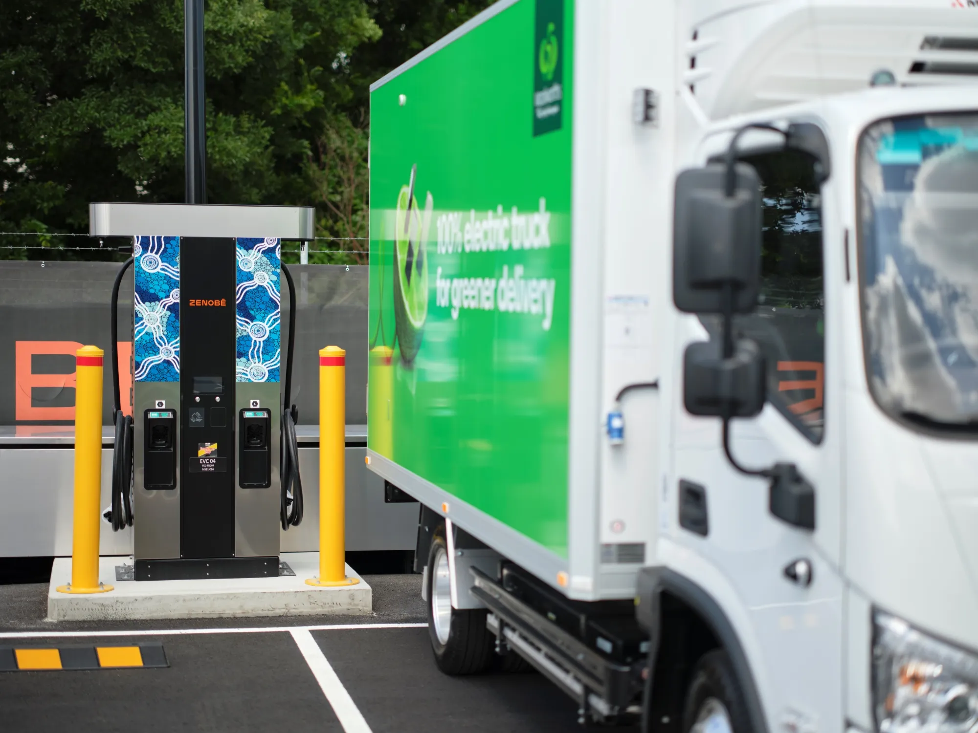 A Zenobe&nbsp;electric truck charging hub Sydney, Australia.