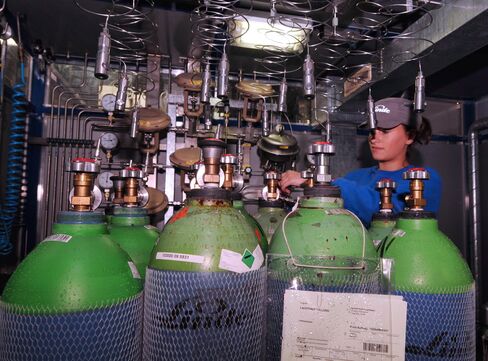 Linde gas tanks
