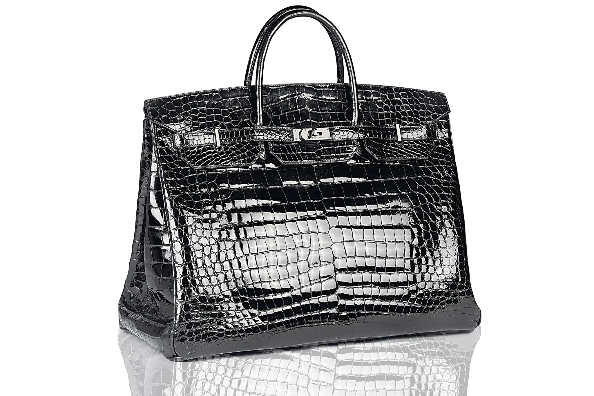 A crocodile0xA0Birkin auctioned at Christie's.