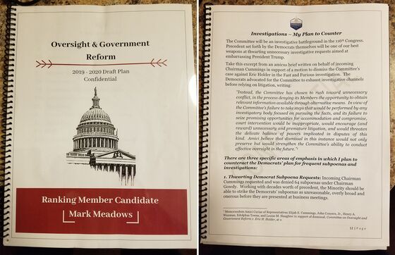 ‘Investigations – My Plan to Counter’: A Trump Ally's Secret Plan to Fight House Democrats