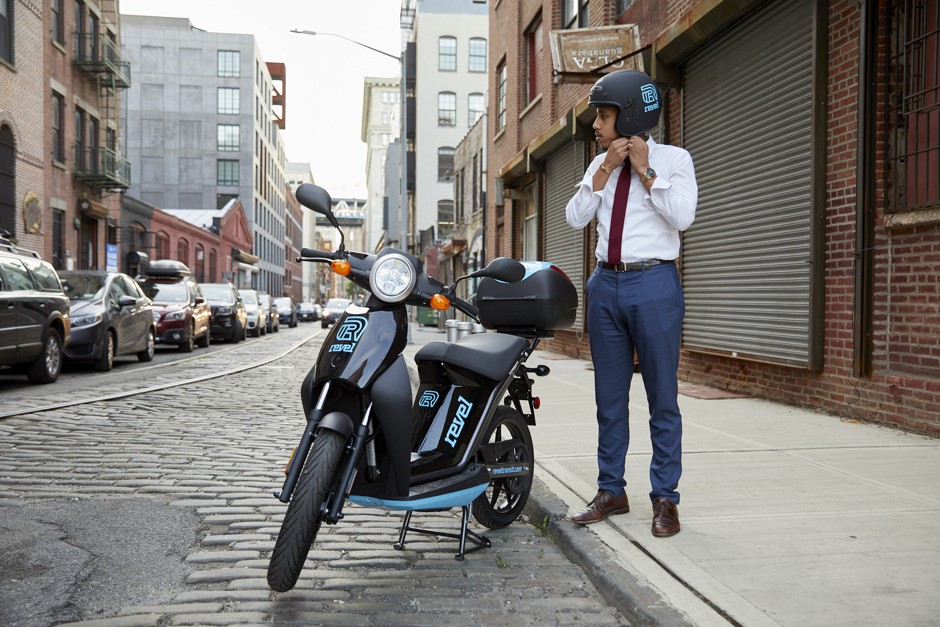 A bigger scooter to share: Revel's rentable bikes can hit nearly 30 mph.