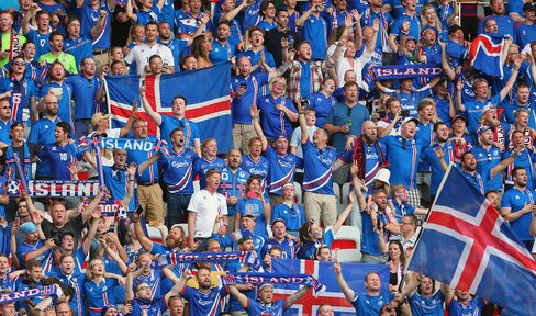 Iceland fans during the European Championship.