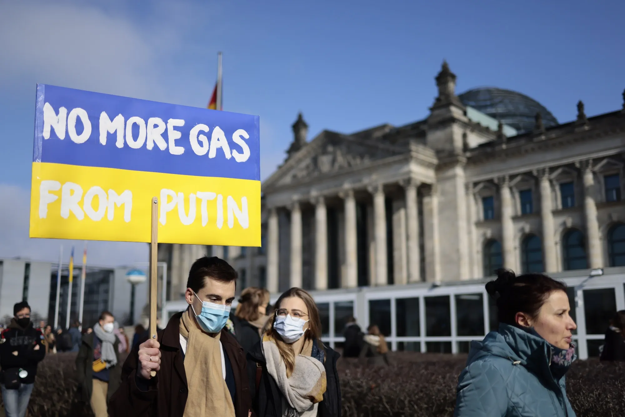 The message from protesters in Berlin on Sunday.