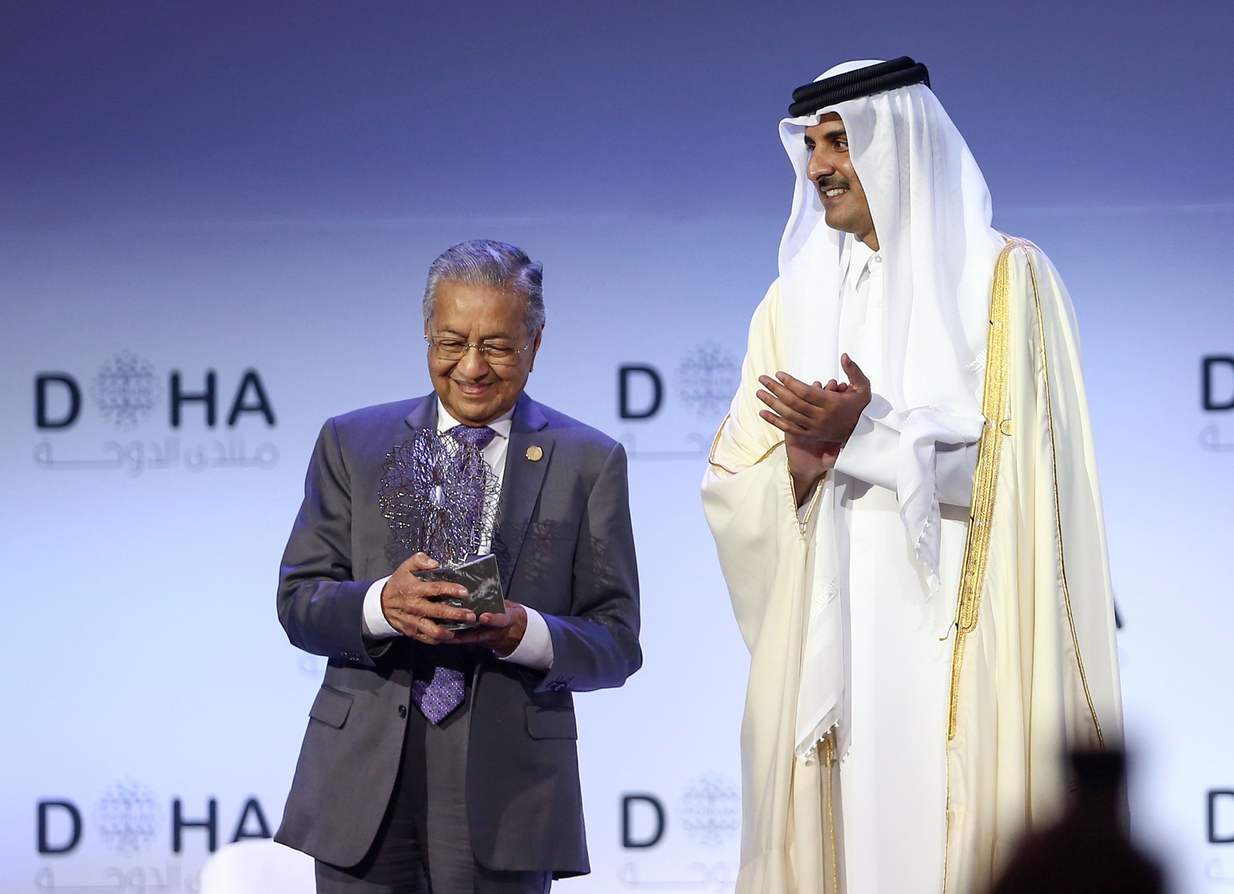 Mahathir Mohamad in Doha on Dec. 14.