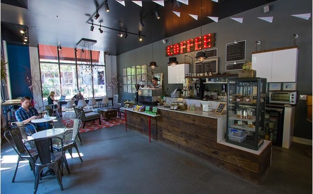 The cafe at Christopher David in Portland