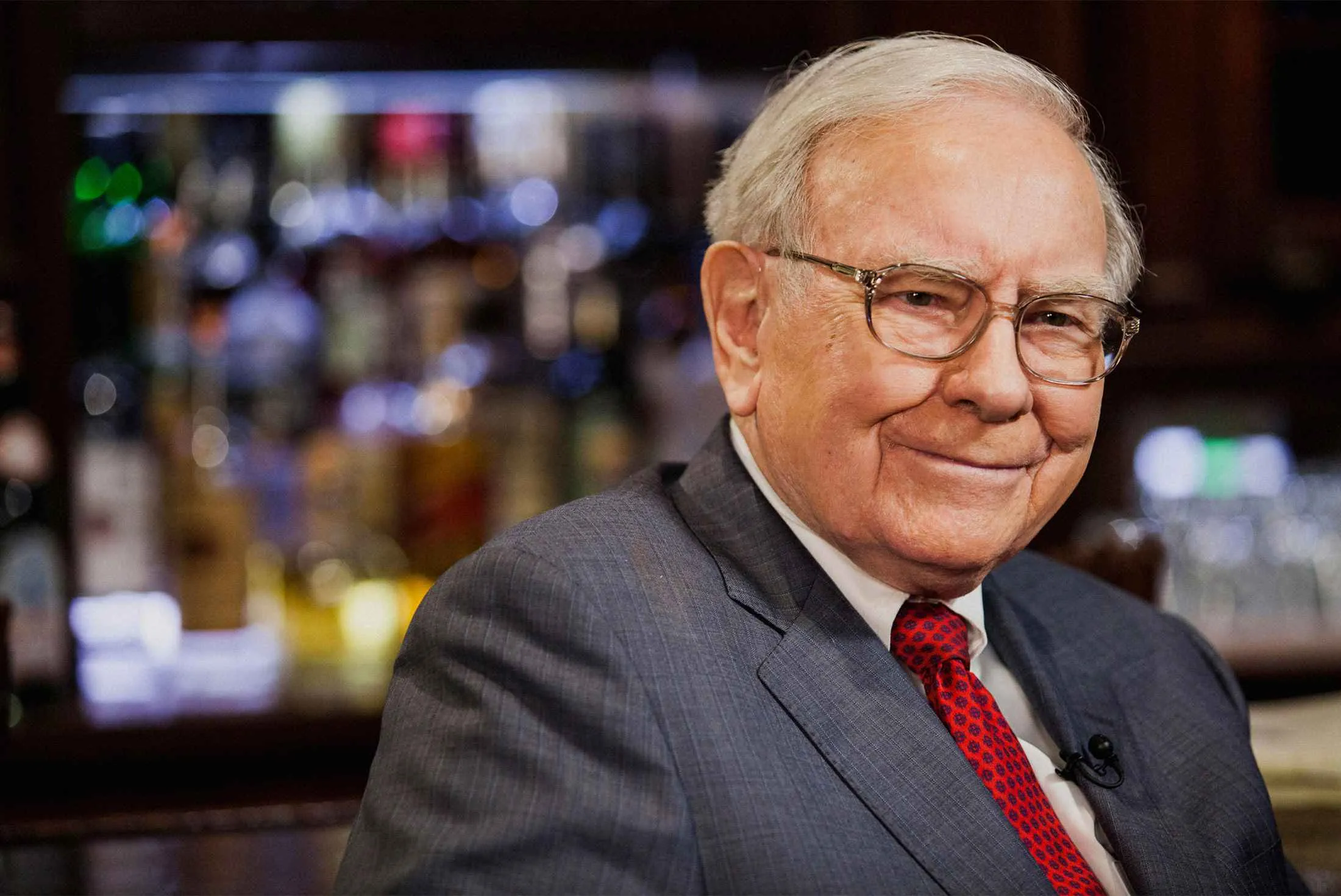 Warren Buffett, chairman and chief executive officer of Berkshire Hathaway Inc., during a Bloomberg Television Interview in New York.