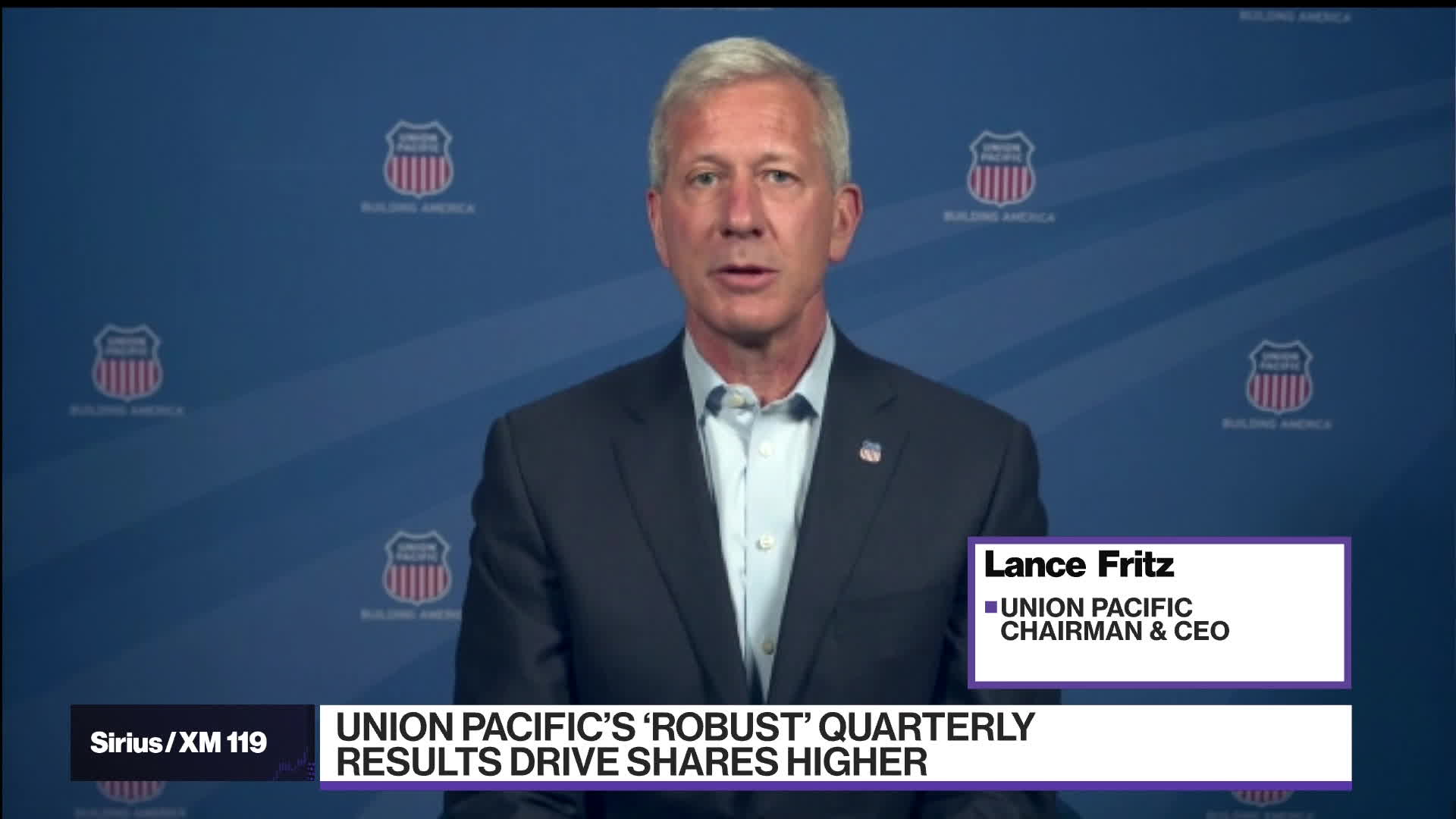 Watch Union Pacific CEO on First-Quarter, Labor Negotiations - Bloomberg
