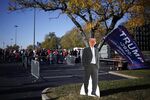 A cardboard cutout of U.S. President Trump during a rally in Lexington, Kentucky, U.S..&nbsp;