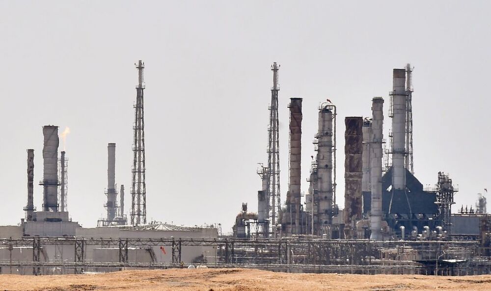 An Aramco oil facility near al-Khurj area, just south of the Saudi capital Riyadh.